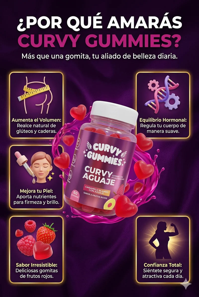 💖 CURVY GUMMIES GLUTEOS y PIERNAS MAS GRANDES🍑