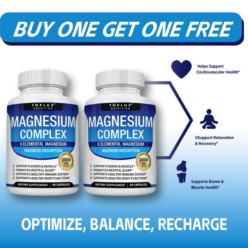 💊 Magnesio PREMIUM Complex™ 8 en 1 (90 Cápsulas Original) 💊 3x1 Oferta Flash