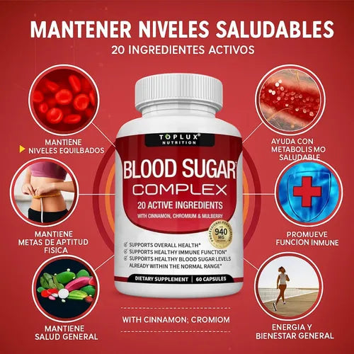BLOOD SUGAR COMPLEX – CONTROL DEL AZUCAR EN LA SANGRE🩸 OFERTA 3X1 SOLO POR HOY