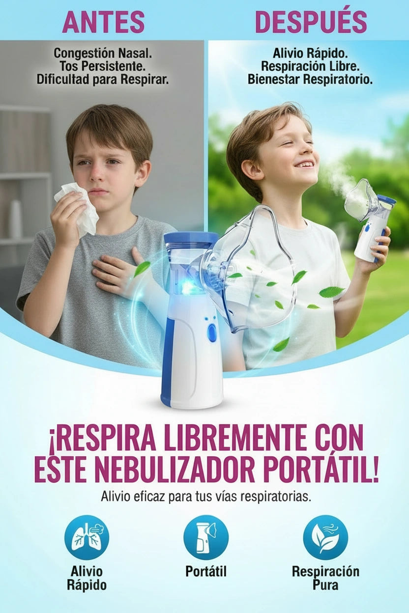 Nebulizador Portátil Pediátrico Y Adultos Y niños