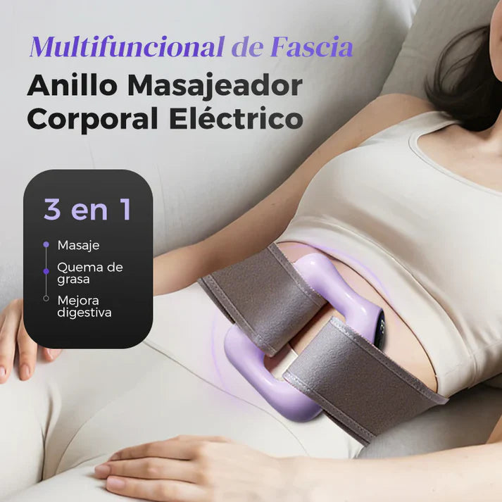 MASAJEADOR PRO™ + CINTA AJUSTABLE ✨ 3 EN 1: Quema Grasa 🔥 | Mejora Digestiva 🌿 | Masajes Relajantes 💆♀️