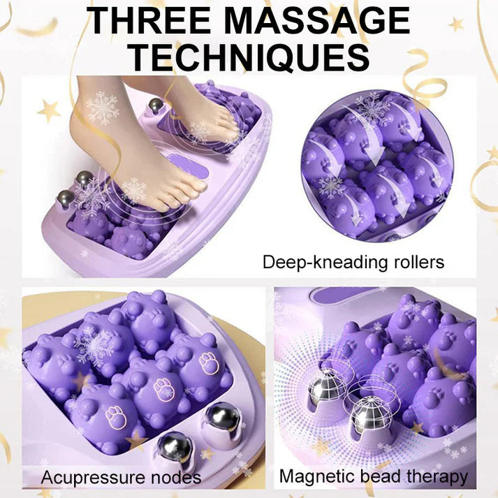 💥 Rodillo de masaje de pies doble portátil 🦶😮