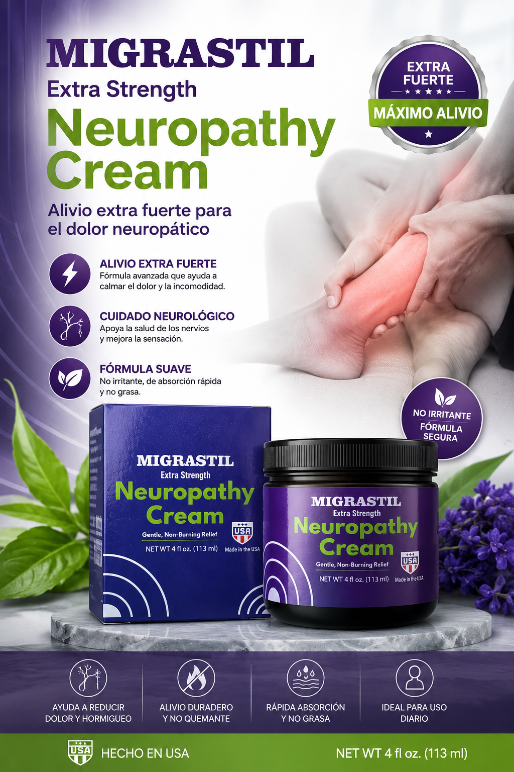 Crema Neuropathy Natural 🌿 – Alivio Rápido ⚡ para el Dolor Nervioso