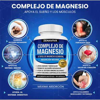 💊 Magnesio PREMIUM Complex™ 8 en 1 (90 Cápsulas Original) 💊 3x1 Oferta Flash