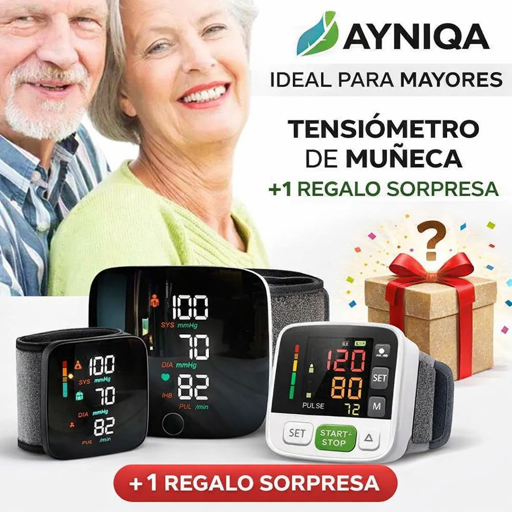 TENSIOMETRO DIGITAL DE MUÑECA + 1 REGALO SORPRESA🎁😮