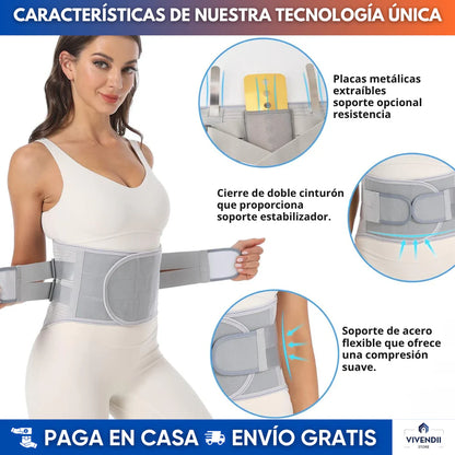 Faja Lumbar MaxSoporte – Alivio constante para tu espalda baja | Sujeción sólida sin sacrificar comodidad 🛒