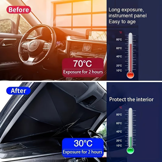 Tapa Sol Tipo Paraguas: Frescura Instantánea Para Todo Tipo De carros