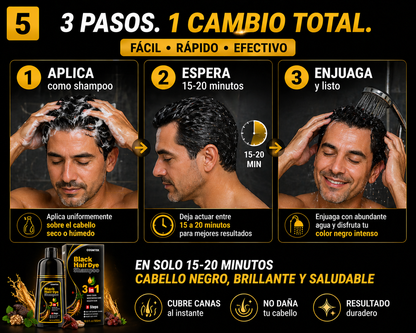 SHAMPOO TINTE CUBRE CANAS🎁 + 2 REGALOS SORPRESA🎁