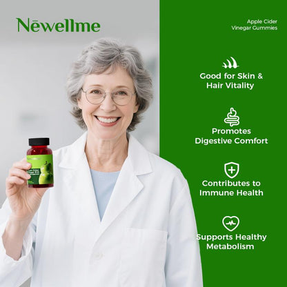 NEWELLME ® Gomitas de Zen, Epirulina y Vinagre de Manzana