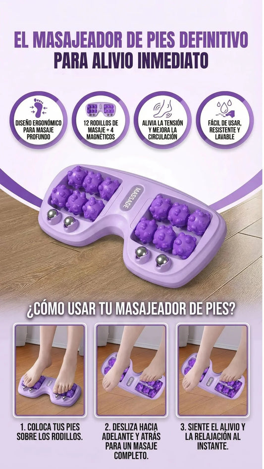 💥 Rodillo de masaje de pies doble portátil 🦶😮