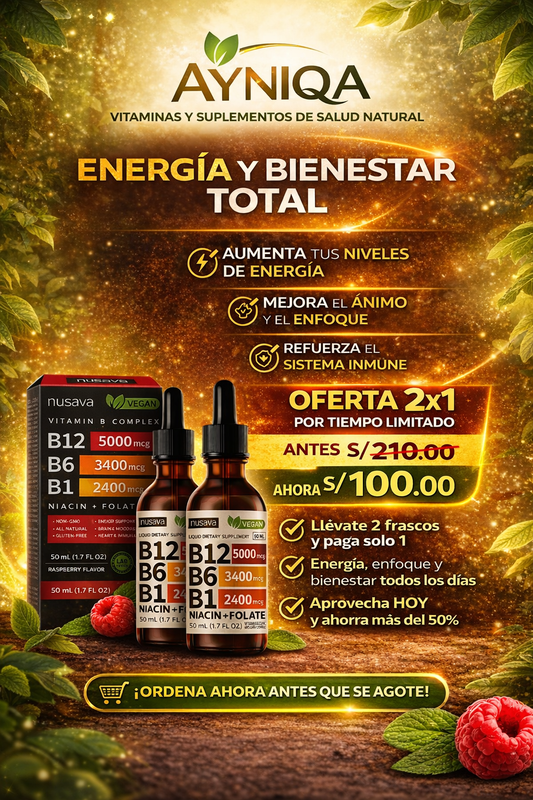 Complejo de Vitamina B12 NUVASA GEN OFERTA SOLO POR HOY PAGA 1 Y LLEVA 2