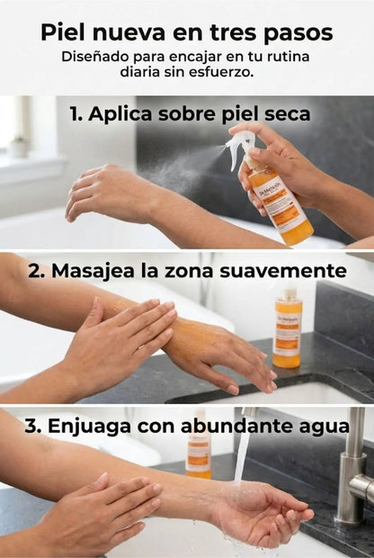 Spray exfoliante iluminador