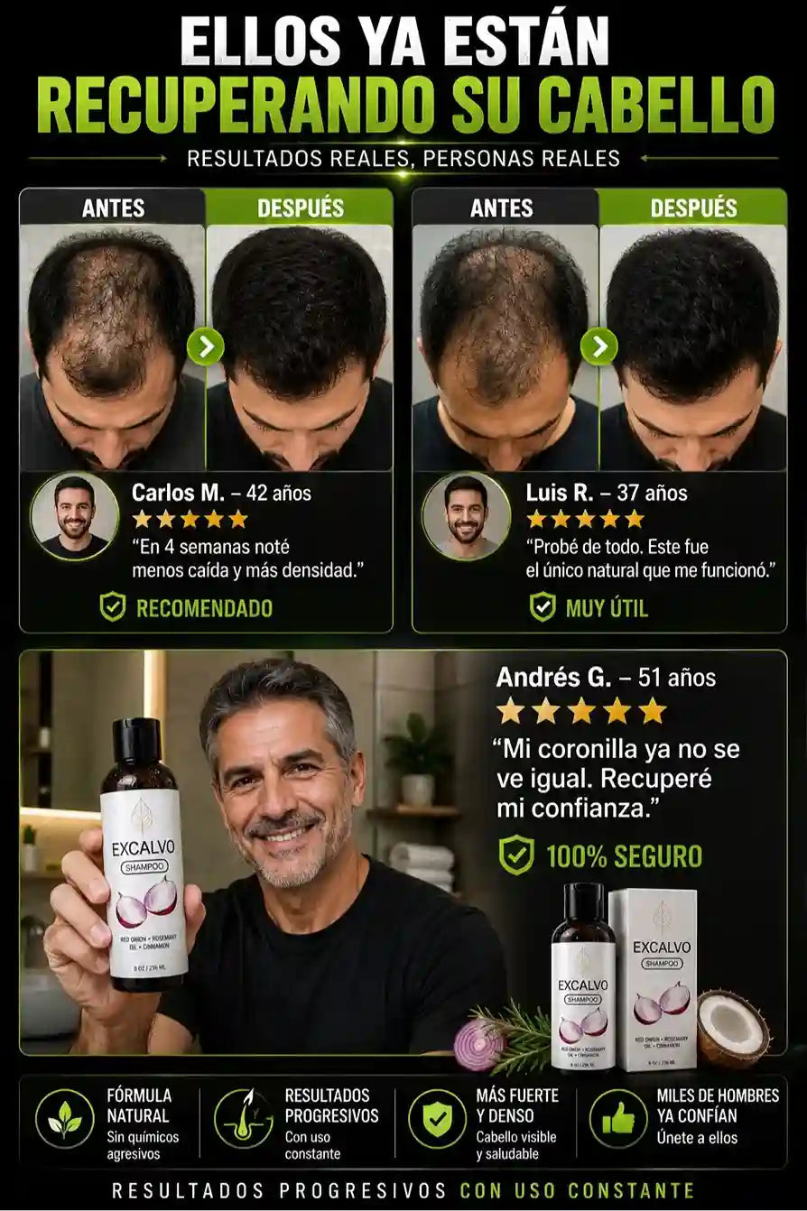 (OFERTA 2X1) Shampoo Excalvo – Fortalecimiento y Revitalización Capilar
