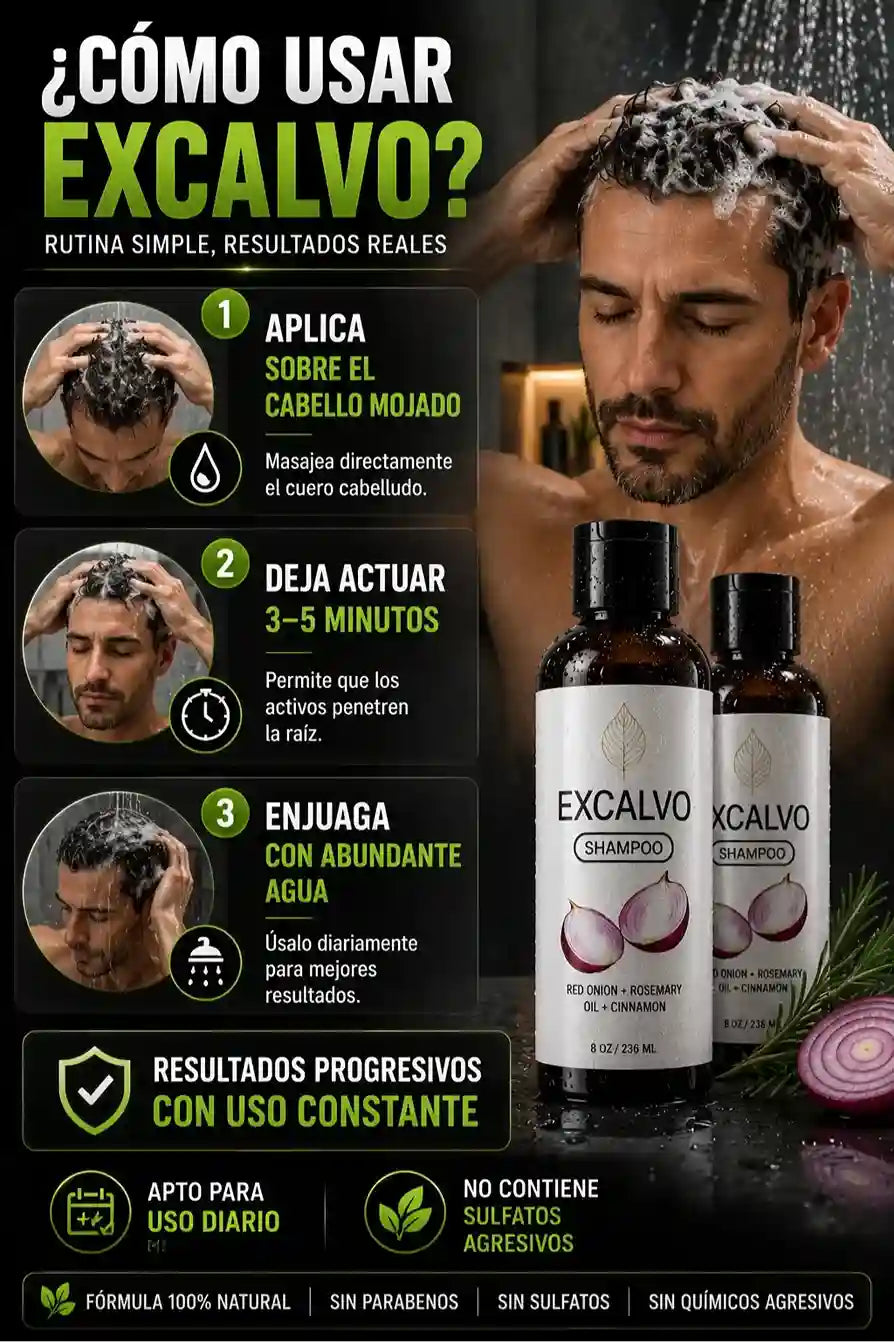 (OFERTA 2X1) Shampoo Excalvo – Fortalecimiento y Revitalización Capilar