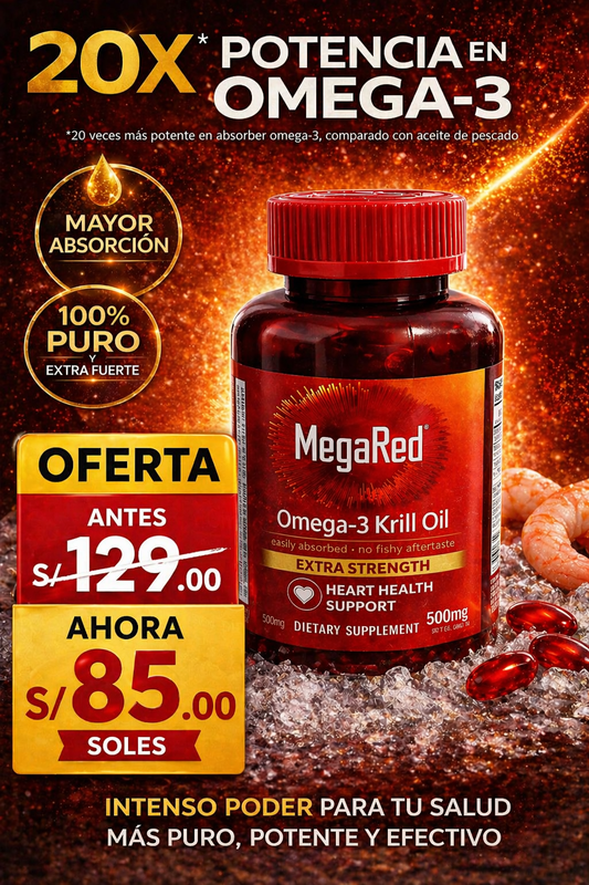 🔥 MegaRed Omega 3s® – Impulsa tu testosterona y energía natural 1000 mg. 60 Caps. ORIGINAL