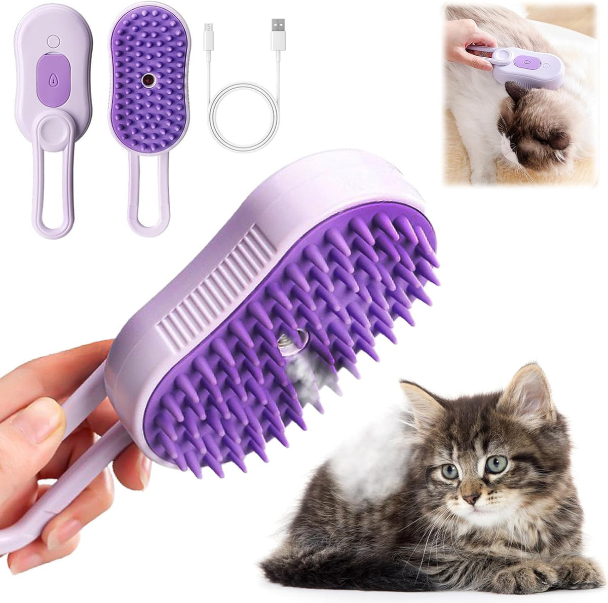 Cepillo a Vapor 3 en 1 + Rodillo Quita Pelos Bigan™