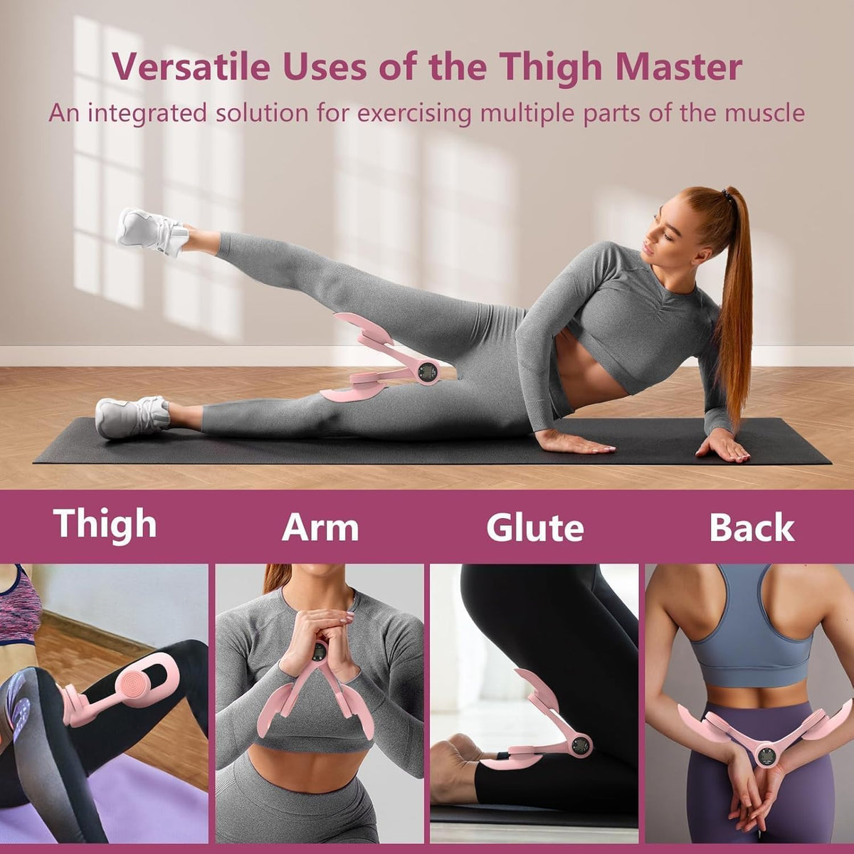 Entrenador de Piernas, Caderas y Glúteos - FLEX MASTER PRO- en 360° con pantalla LED