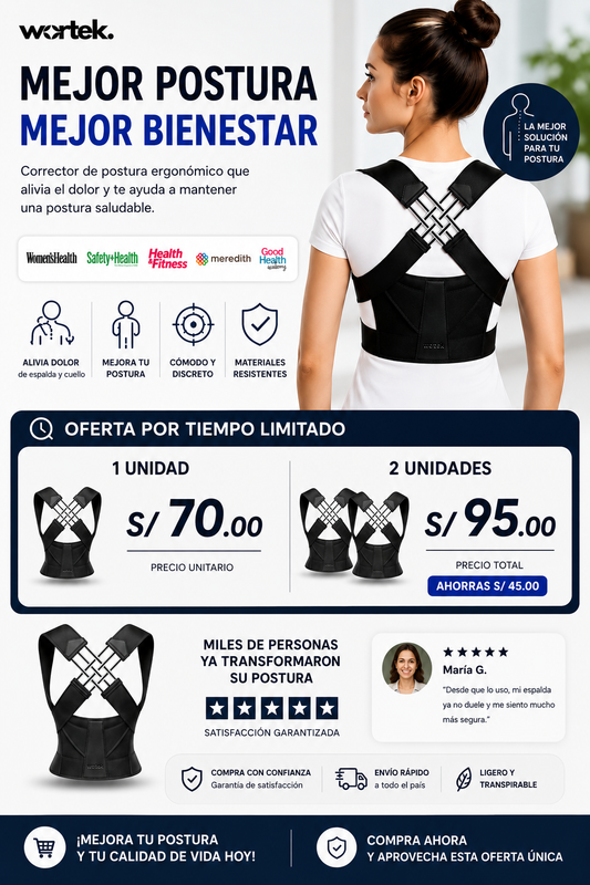Corrector de postura PRO™ OFERTA SOLO POR HOY 2X1