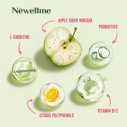 NEWELLME ® Gomitas de Zen, Epirulina y Vinagre de Manzana