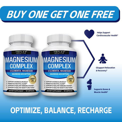 💊 Magnesio PREMIUM Complex™ 8 en 1 (90 Cápsulas Original) 💊 3x1 Oferta Flash