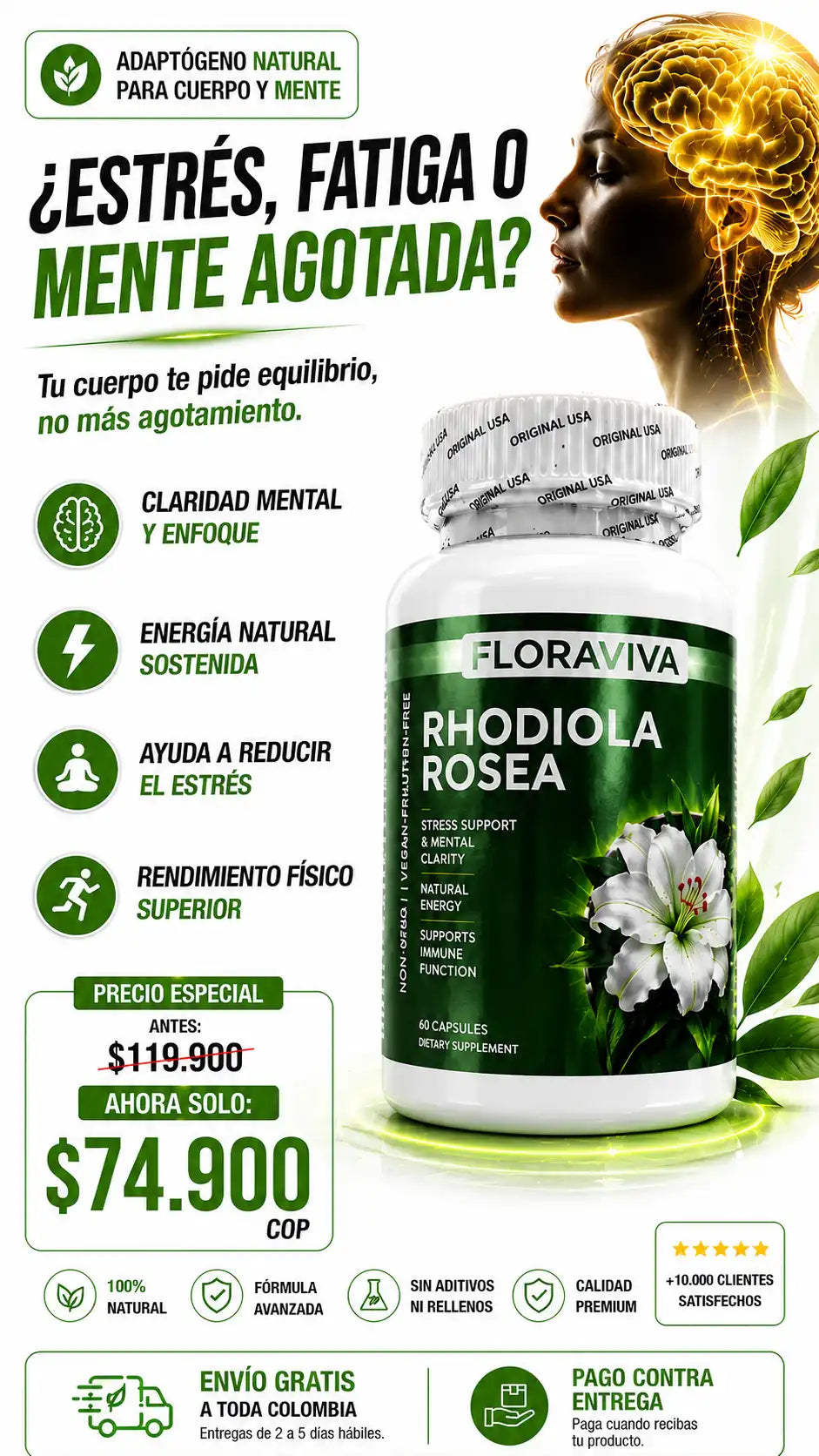 Rhodiola Rosea - Elimina Antojos Que Engordan Desde Primer Uso