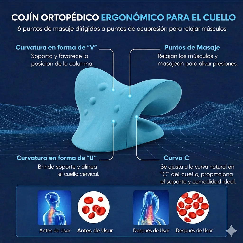 Almohada de tracción cervical -