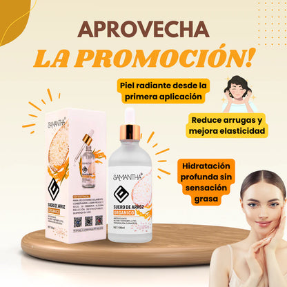 Suero facial de arroz con ácido hialurónico y ceramida - OFERTA SOLO POR HOY 2X1