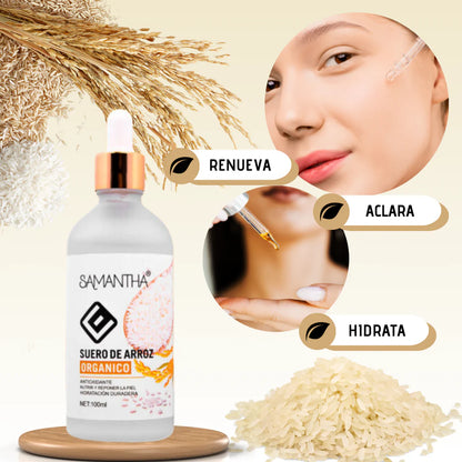 Suero facial de arroz con ácido hialurónico y ceramida - OFERTA SOLO POR HOY 2X1
