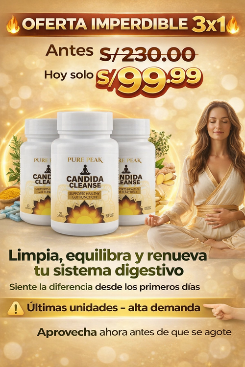 CANDlDA CLEANSE Limpia y equilibra el sobrecrecimiento de CANDlDA OFERTA 3X1 SOLO POR HOY