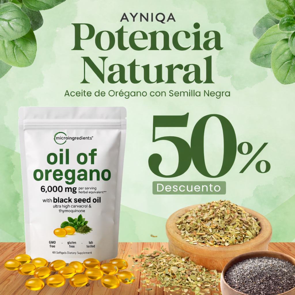ACEITE DE ORÉGANO 6000MG CON SEMILLA NEGRA (90CAP) OFERTA 2X1