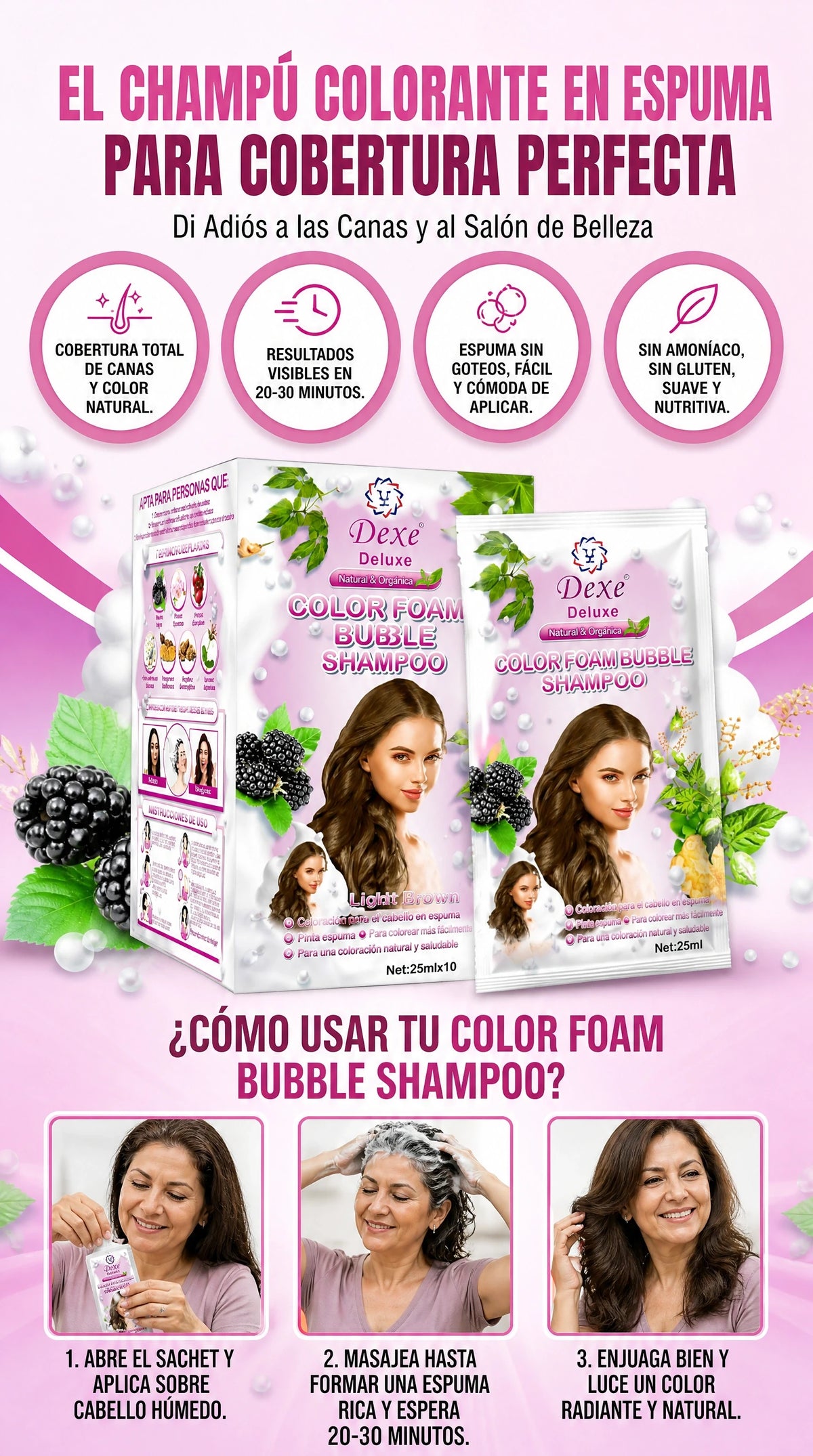 Cubre Canas al Instante | Color Natural y Duradero - Pack de 10 Sobres