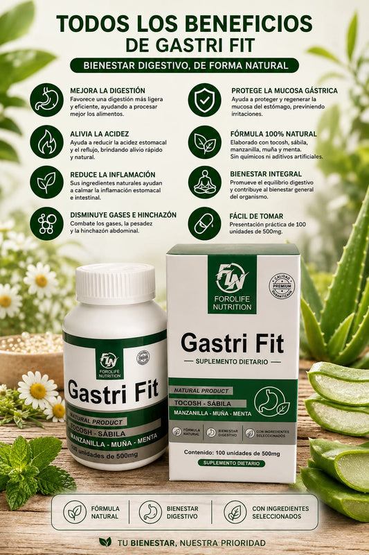 GASTRI-FIT MEJORA TU SALUD ESTOMACAL 100 UNIDADES - ORIGINAL -
