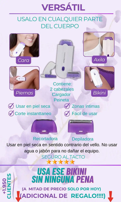 Depiladora Venus - Elimina el vello de raíz y cuida tu Piel- oferta + 3 REGALOS SOPRESA GRATIS