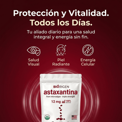 Astaxantina - El antioxidante más potente para una piel joven y energía real
