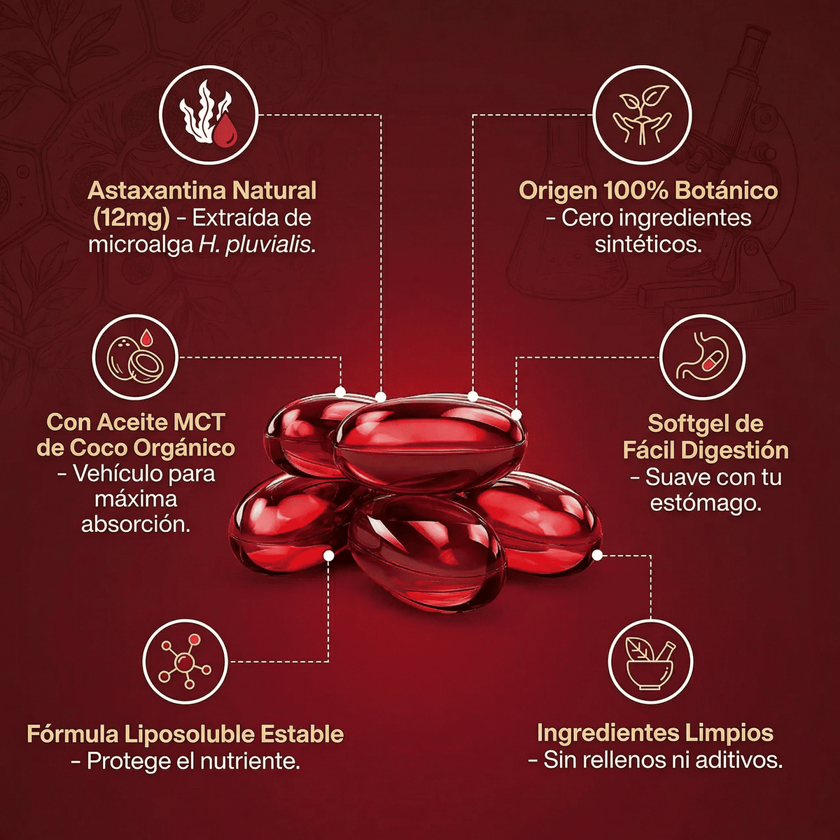 Astaxantina - El antioxidante más potente para una piel joven y energía real