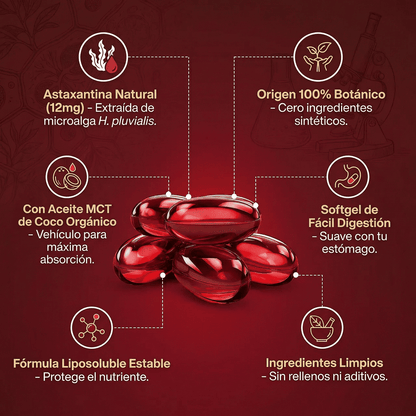 Astaxantina - El antioxidante más potente para una piel joven y energía real