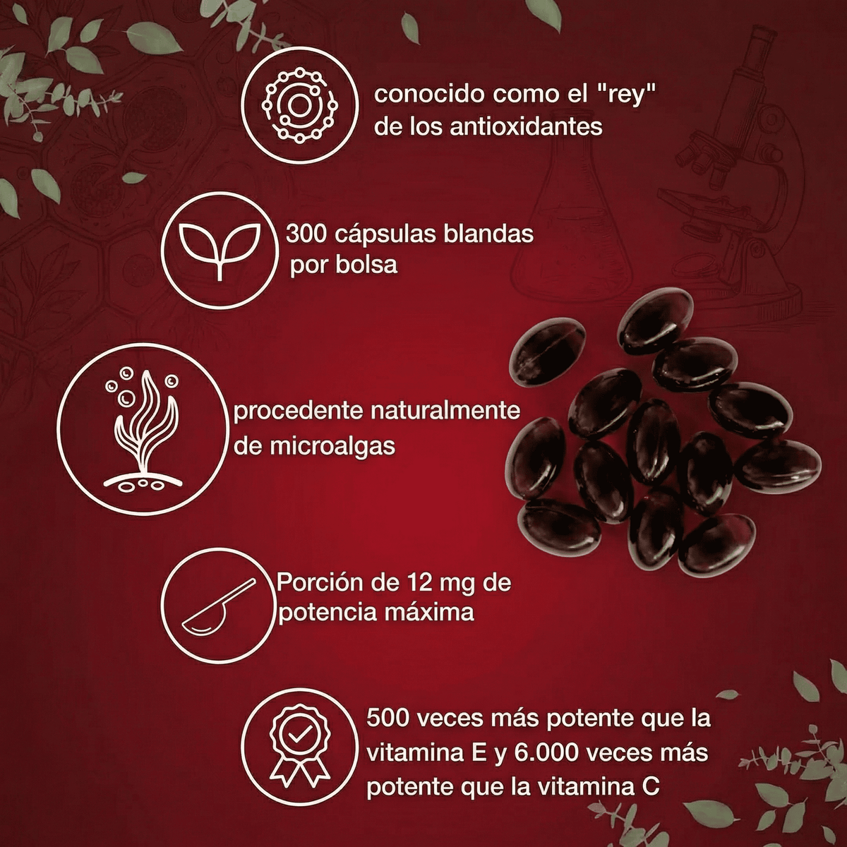 Astaxantina - El antioxidante más potente para una piel joven y energía real