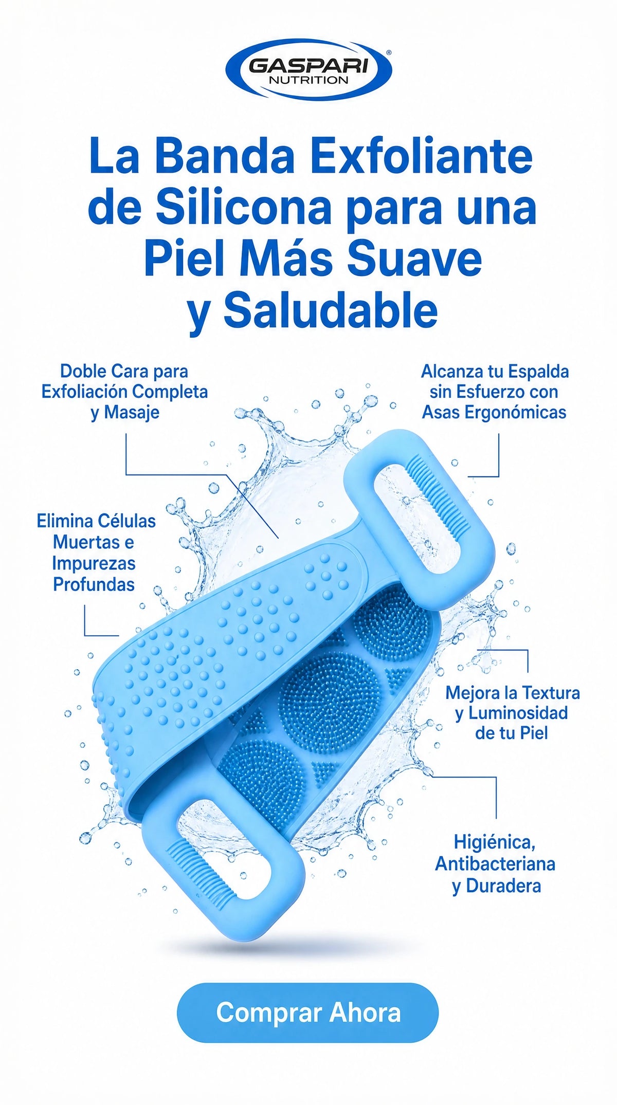 Cepillo Exfoliante de Silicona 5 EN 1