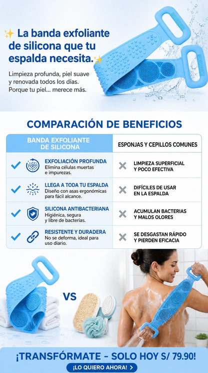 Cepillo Exfoliante de Silicona 5 EN 1