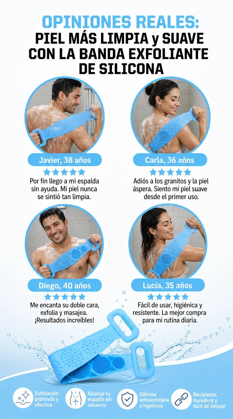 Cepillo Exfoliante de Silicona 5 EN 1