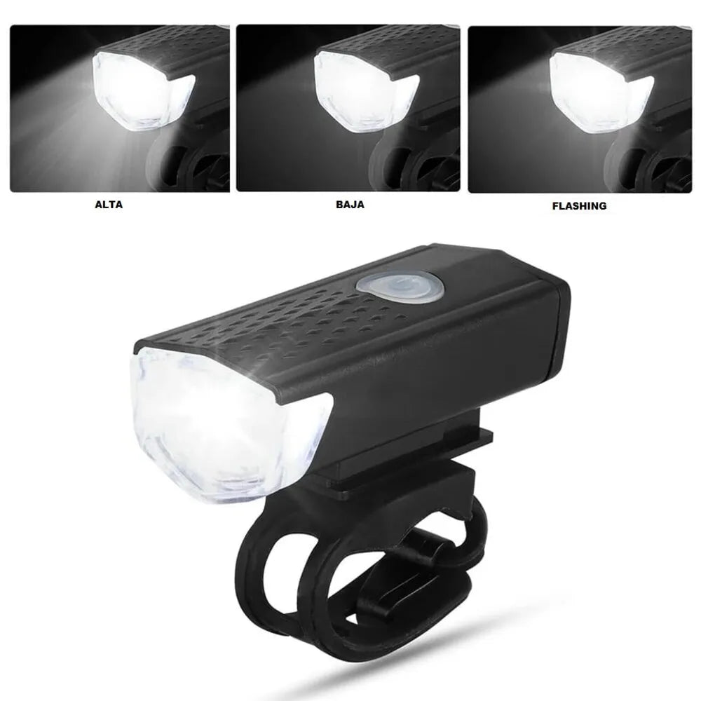 PACK DE LUCES LUZ FRONTAL Y TRASERA, RECARGABLE