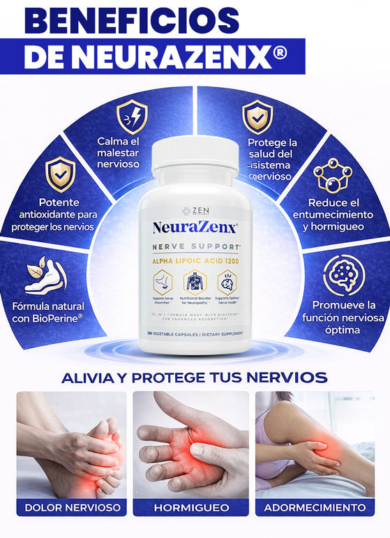 NeuraZenX®60 cápsulas Original Alivia la Neuropatía desde la raíz