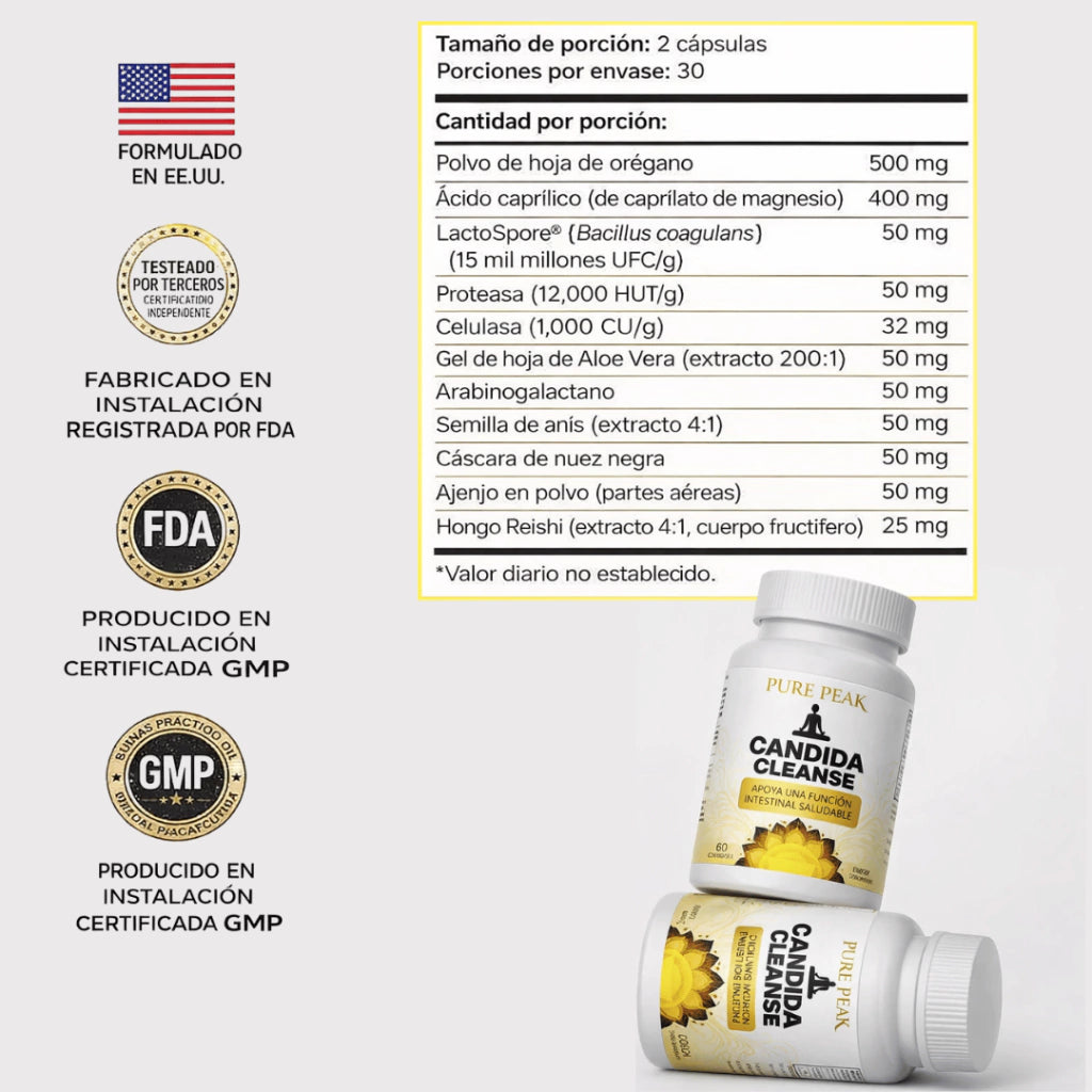 CANDlDA CLEANSE Limpia y equilibra el sobrecrecimiento de CANDlDA OFERTA 3X1 SOLO POR HOY