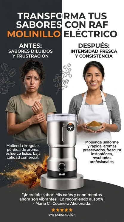 MOLINILLO ELÉCTRICO DE CAFÉ RAF 350ML - MULTIFUNCIONAL