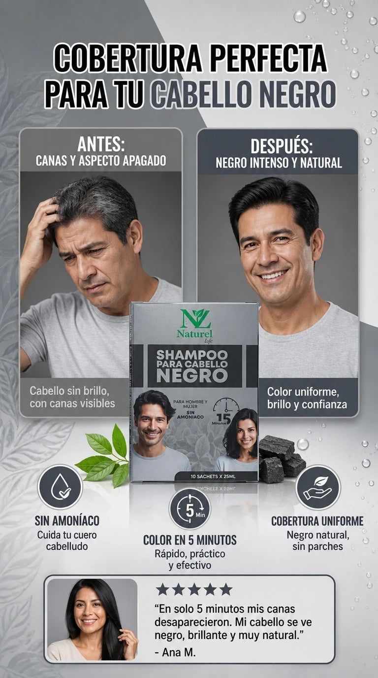 Shampoo Naturel Anti Canas - 15 MINUTOS