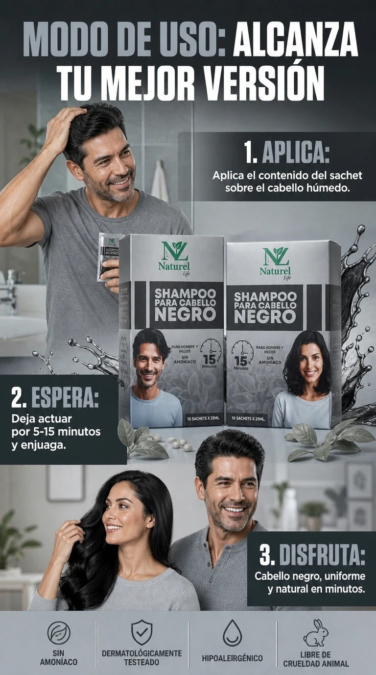 Shampoo Naturel Anti Canas - 15 MINUTOS