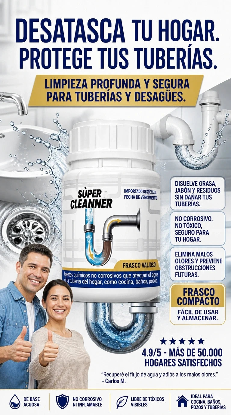 Polvo Destapa Cañerías 400g – Recupera el Flujo de tus Tuberías