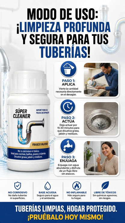 Polvo Destapa Cañerías 400g – Recupera el Flujo de tus Tuberías